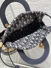 Dior Medium Lady Dior Wicker Oblique Jacquard Bag - 24*12*20cm - 4