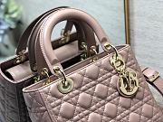 Dior Lady Medium Blush Cannage Lambskin - 24 x 20 x 12 cm - 6