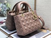 Dior Lady Medium Blush Cannage Lambskin - 24 x 20 x 12 cm - 4