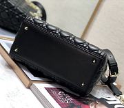 	 Dior Lady Medium Black Cannage Lambskin - 24 x 20 x 12 cm - 6