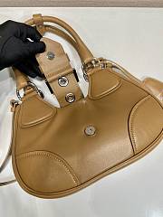 Prada Moon Leather Brown Bag - 22.5x16x7.5cm - 3