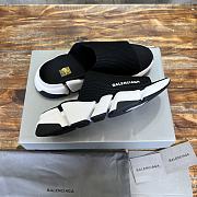 Balenciaga Men Speed Black Slides - 5