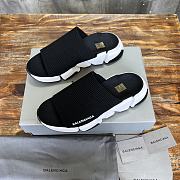 Balenciaga Men Speed Black Slides - 2