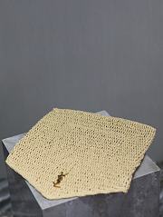 YSL Natural Raffia Cassandre Envelope - 29.5×18×4.5cm - 4