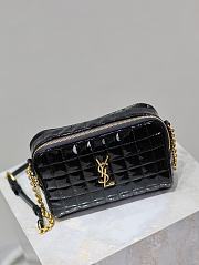 YSL LE CASSANDRE MATELASSÉ CARRÉ PATENT BAG - 19.5×14×4cm - 5