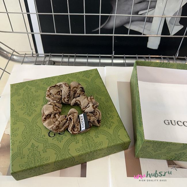 Gucci GG Canvas Ebony Scrunchie - 1