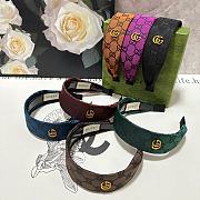 Gucci Black Canvas Headband - 5