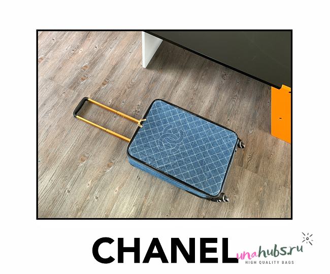 Chanel Denim Luggage Gold - 50-40-20cm - 1