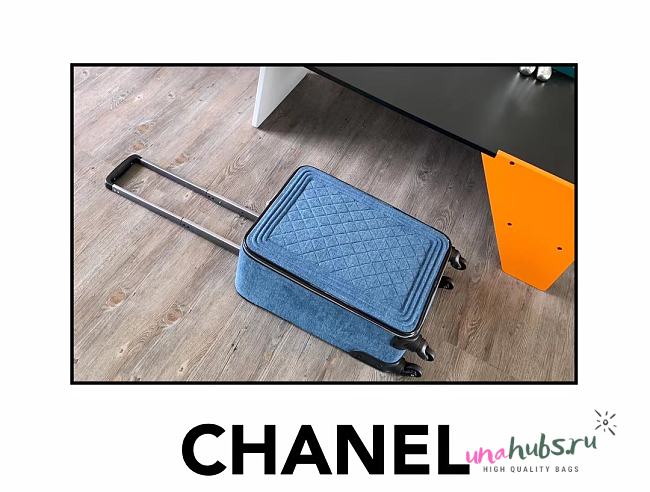 	 Chanel Denim Luggage Silver - 50-40-20cm - 1