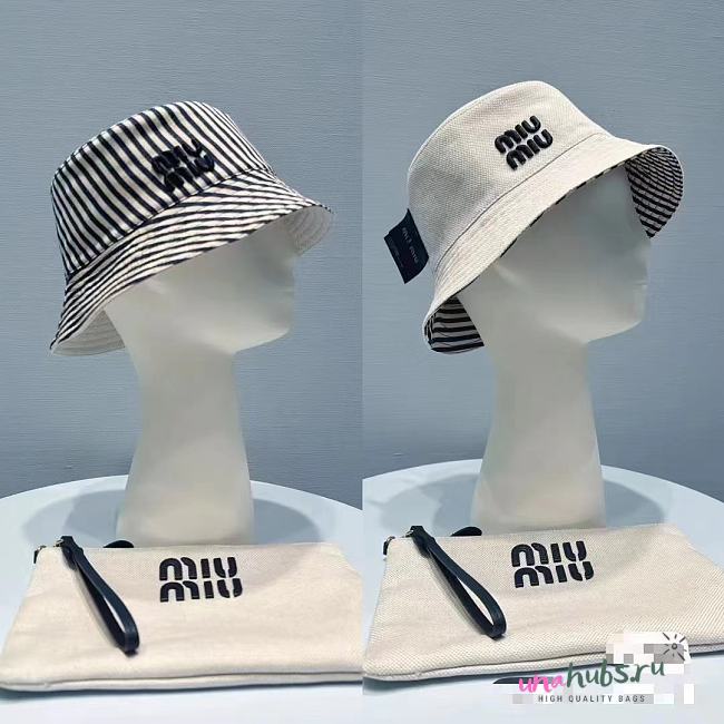 Miu Miu stripes Bucket Hat - 1