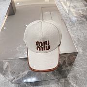 Miu Miu Logo canvas baseball cap - 1