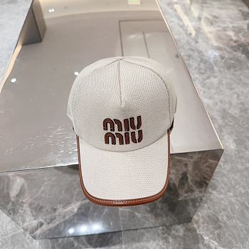 Miu Miu Logo canvas baseball cap