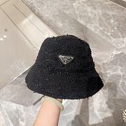 PRADA Wool Bucket Hat M Anthracite Black - 1