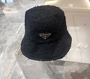 PRADA Wool Bucket Hat M Anthracite Black - 6