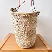 Celine raffia tote bag in beige and brown - 49 X 26.5 X 28.5cm - 5