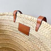 Celine raffia tote bag in beige and brown - 49 X 26.5 X 28.5cm - 2