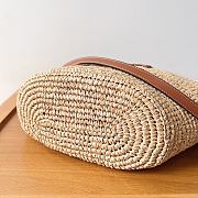 Celine raffia tote bag in beige and brown - 21.5 X 22 X 13cm - 4