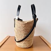 	 Celine raffia tote bag in beige and black - 21.5 X 22 X 13cm - 6