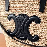 	 Celine raffia tote bag in beige and black - 21.5 X 22 X 13cm - 4