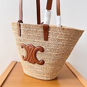 Celine Raffia Beige Tote - 22 X 30 X 14cm - 3