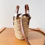 Celine raffia tote bag in beige and brown - 22 X 15.5 X 9.5cm - 5