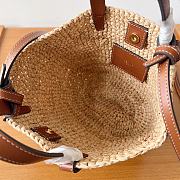 Celine raffia tote bag in beige and brown - 22 X 15.5 X 9.5cm - 2