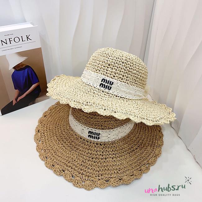 Miu Miu Raffia Women Beach Hat - 1