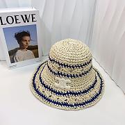 Celine Stripped Raffia Bucket Hat - 4