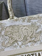 	 Dior Book Tote Large Ivory And Gold Toile De Jouy Embroidery - 2