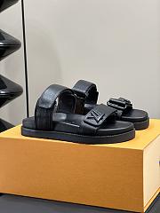 Louis Vuitton Bom Dia Flat Mule Black Twist Logo - 6