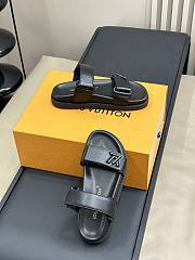 Louis Vuitton Bom Dia Flat Mule Black Twist Logo - 5