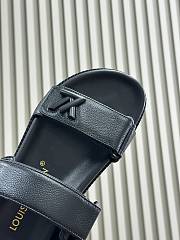 Louis Vuitton Bom Dia Flat Mule Black Twist Logo - 3