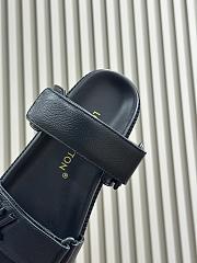 Louis Vuitton Bom Dia Flat Mule Black Twist Logo - 2