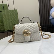 Gucci Marmont Top Handle Light Grey - 20x14x8cm - 1