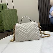 Gucci Marmont Top Handle Light Grey - 20x14x8cm - 4