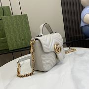 Gucci Marmont Top Handle Light Grey - 20x14x8cm - 3