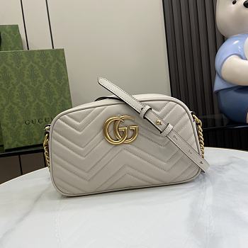 Gucci Marmont Shoulder Bag Light Grey - 13x24x7cm