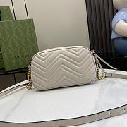 Gucci Marmont Shoulder Bag Light Grey - 13x24x7cm - 5