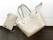 Louis Vuitton Neverfull MM White Empreinte Bag - 2