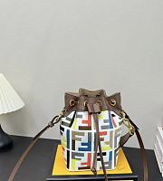 Fendi Mon Tresor Multicolour canvas mini-bag with FF embroidery - 18x12x10cm - 1