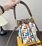 Fendi Mon Tresor Multicolour canvas mini-bag with FF embroidery - 18x12x10cm - 6