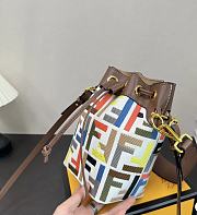 Fendi Mon Tresor Multicolour canvas mini-bag with FF embroidery - 18x12x10cm - 5