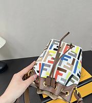 Fendi Mon Tresor Multicolour canvas mini-bag with FF embroidery - 18x12x10cm - 4
