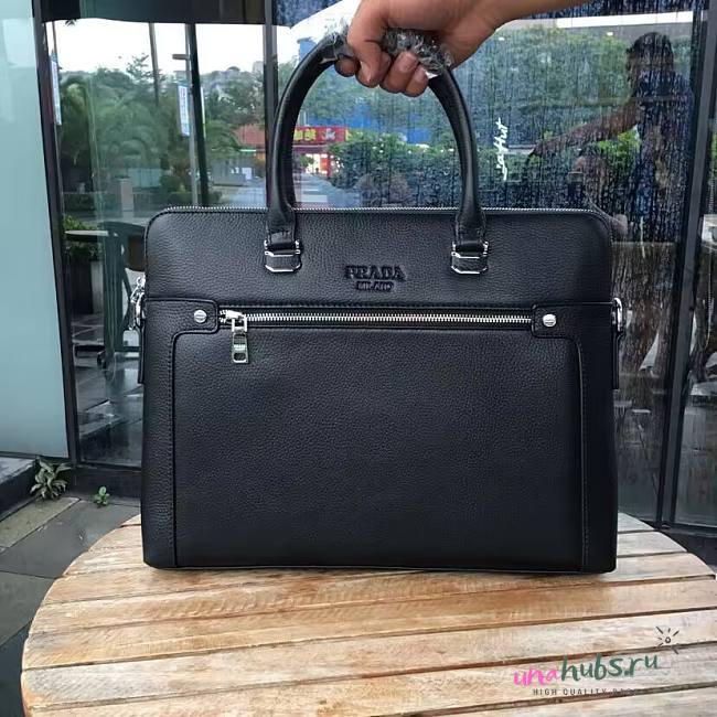 PRADA briefcase black color - 37.5x 8.5x 27.5cm - 1