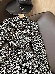 Balmain Monogram printed jacket with shawl collar - 5