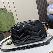 Gucci GG MARMONT sophisticated leather black SMALL SHOULDER BAG  - 6