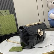 GUCCI GG MARMONT SMALL SHOULDER BAG BLACK sophisticated leather - W26cm x H15cm x D7cm - 4