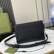 GUCCI JUMBO GG MINI BLACK BAG - W22cm x H15cm x D4.5cm - 1