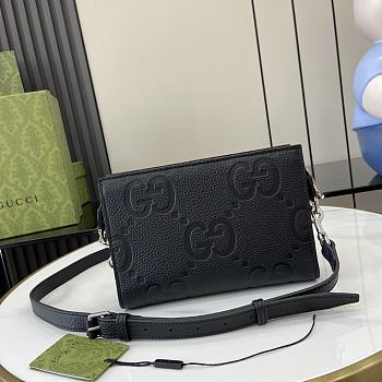 GUCCI JUMBO GG MINI BLACK BAG - W22cm x H15cm x D4.5cm