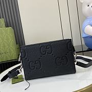 GUCCI JUMBO GG MINI BLACK BAG - W22cm x H15cm x D4.5cm - 6